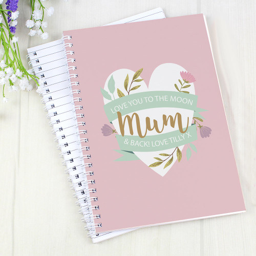 Personalised Floral A5 Notebook