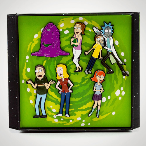 Rick and Morty Pilot Pin Badge Set