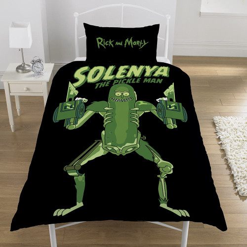 Rick and Morty Pickle Rick Bedding - Single