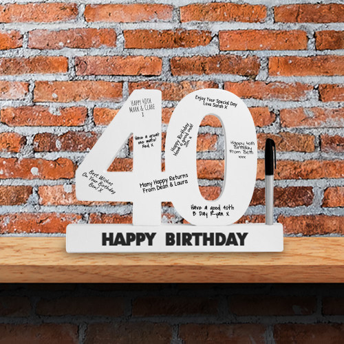 40th Birthday Wooden Numbers