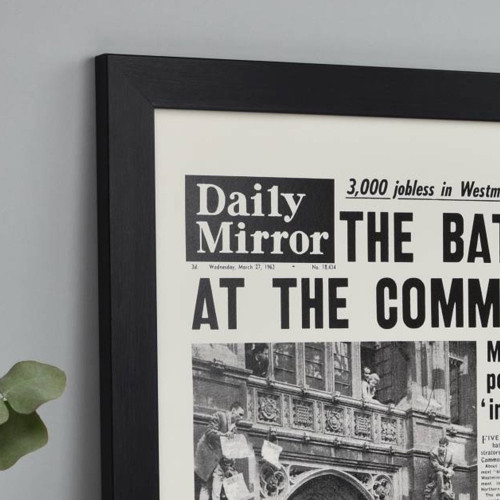 Framed Birthday Newspaper Front Page Print