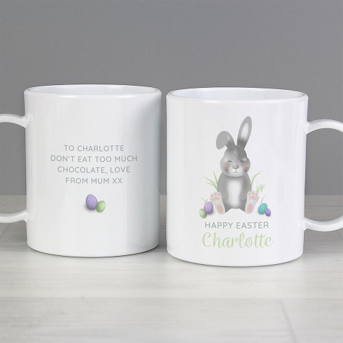 Personalised Easter Bunny Plastic Mug