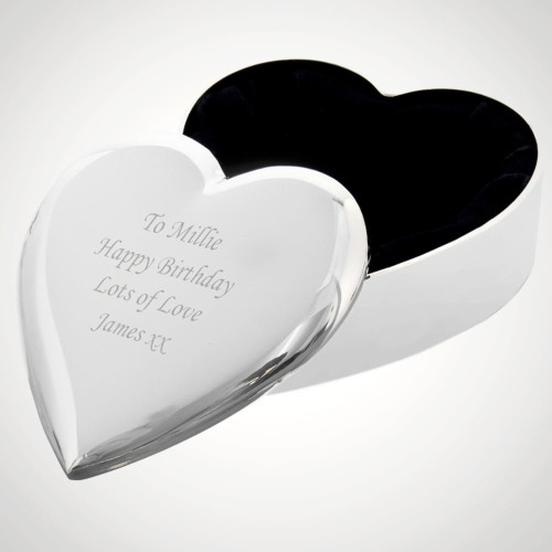 Personalised Heart Trinket Box