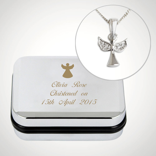 Personalised Angel Necklace and Box