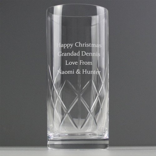 Personalised Cut Crystal Hi-Ball Glass