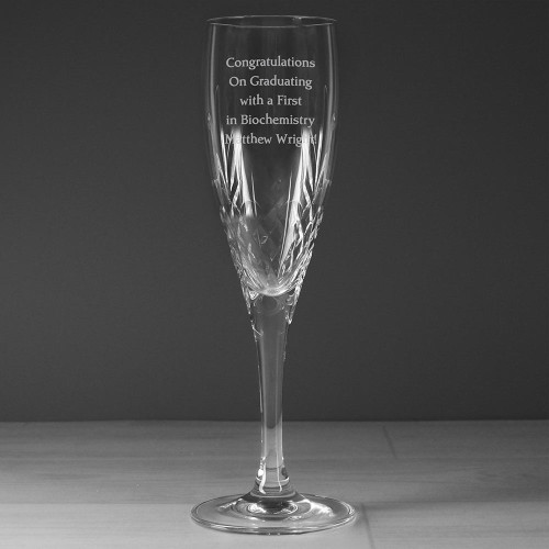 Personalised Crystal Champagne Flute