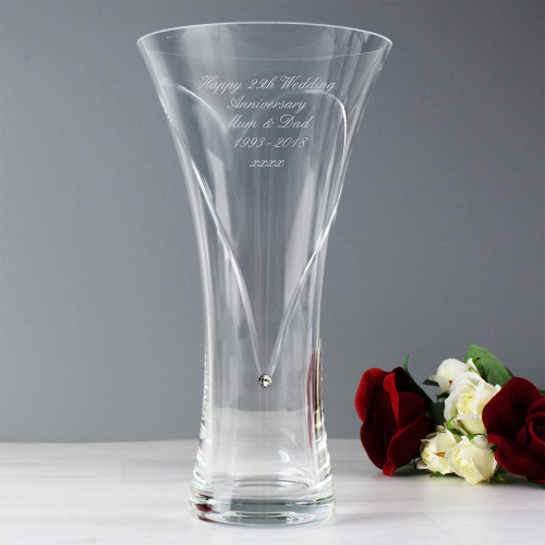 Personalised Golden Wedding Anniversary Vase