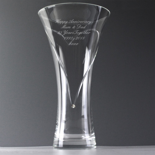 Personalised Golden Wedding Anniversary Vase