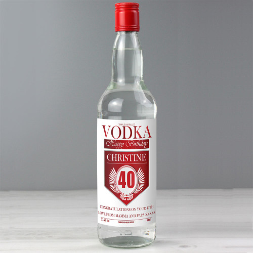 Personalised Vodka - Special Age Red and Silver Label