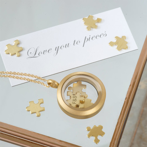 I Love You To Pieces' Jigsaw Necklace