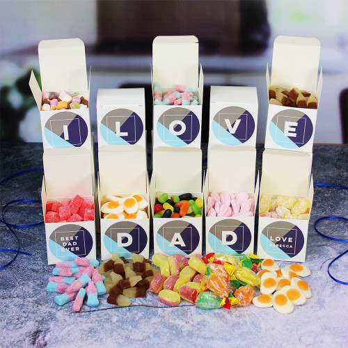 Personalised ‘I Love Dad’ Sweet Words Boxes