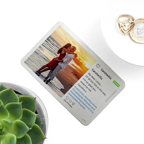 Personalised Walletgram Metal Keepsake