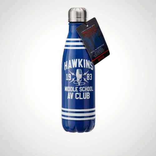 Stranger Things Hawkins AV Club Metal Water Bottle