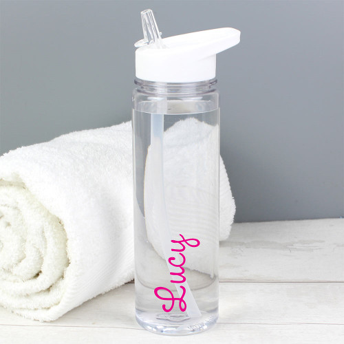 Personalised Pink Writing Bottle Pink