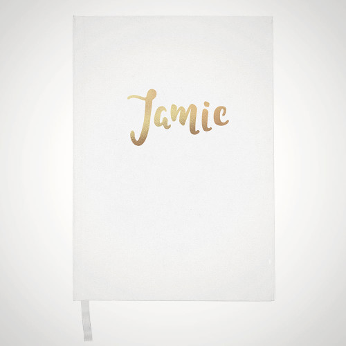 Personalised Gold Name Hardback A5 Notebook