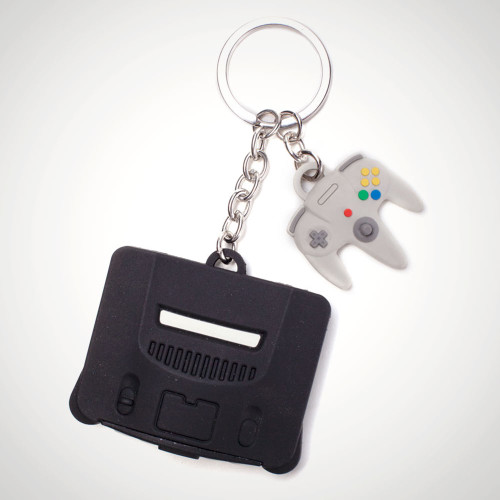 Nintendo 64 and Controller 3D Rubber Keychain