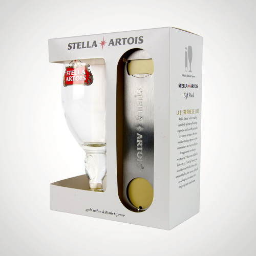 Stella Artois Chalice and Bottle Opener Gift Set - Only at Menkind!