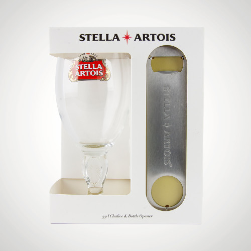 Stella Artois Chalice and Bottle Opener Gift Set - Only at Menkind!