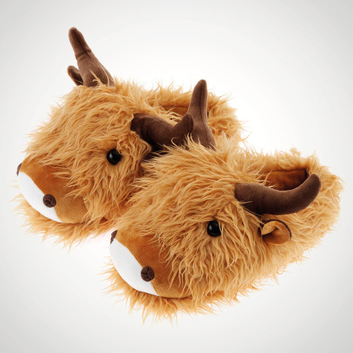 Fuzzy Friends Highland Cow Slippers