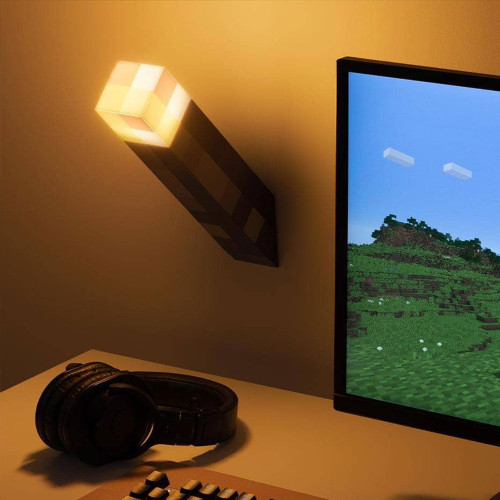 Utallige chef Kræft Minecraft Light-Up Wall Torch Light