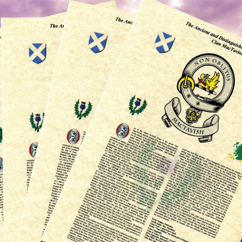 Personalised Scottish Clan History Print - Unframed