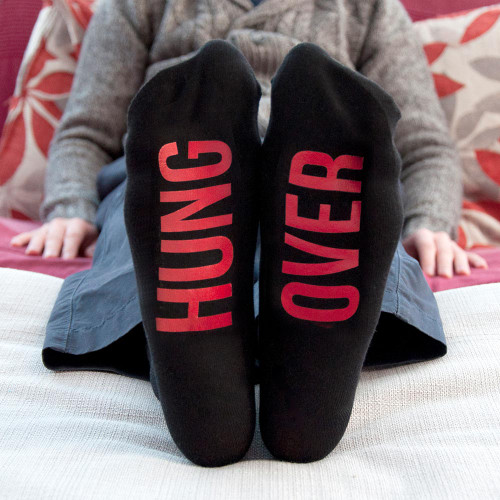 Personalised Jet Black and Crimson Socks