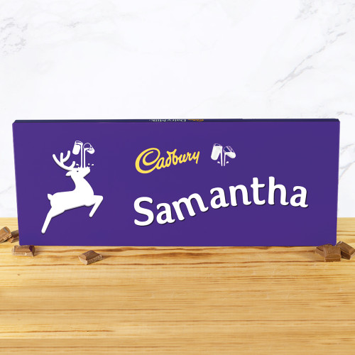 Personalised Cadbury Chocolate Christmas Card - Reindeer