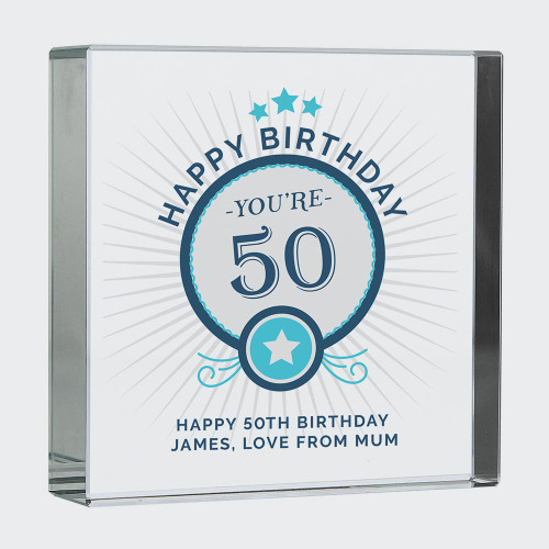 Personalised Birthday Large Crystal Token