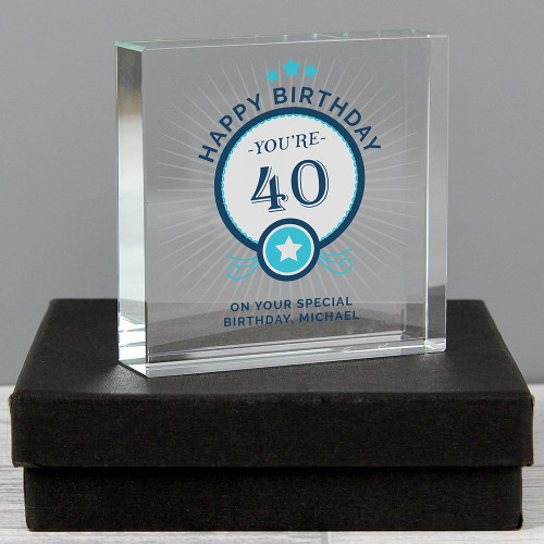 Personalised Birthday Large Crystal Token