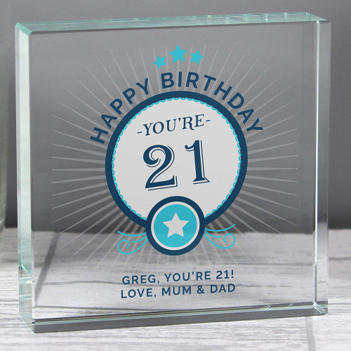 Personalised Birthday Large Crystal Token