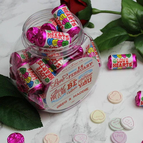 Be My Valentine Love Hearts Sweet Jar