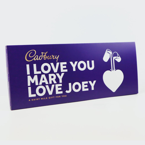 Personalised 850g Cadbury Dairy Milk Heart Bar