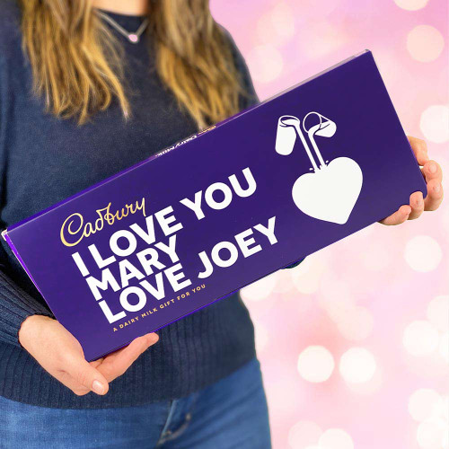 Personalised 850g Cadbury Dairy Milk Heart Bar