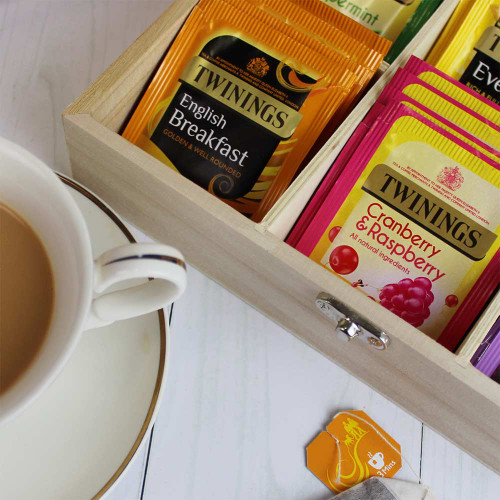 Personalised Mums Wooden Tea Chest – 9 Compartments