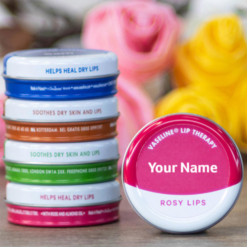 Personalised Vaseline Lip Balm – Rosy Lips