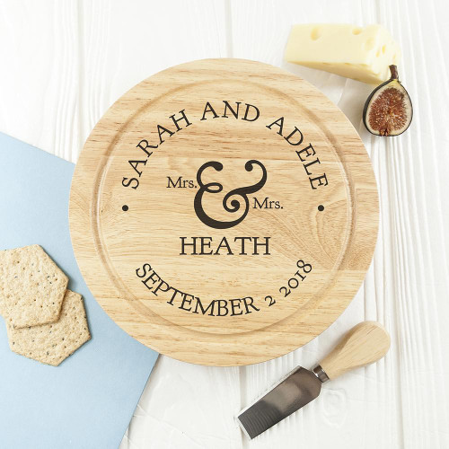 Personalised Married Couples’ Classic Cheese Board Set