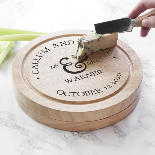 Personalised Married Couples’ Classic Cheese Board Set