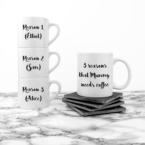 Personalised Mummy and Me Mugs - Mum and 1 Child