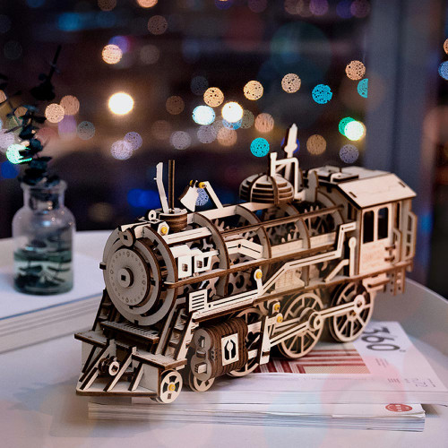 Ugears Steam Locomotive Wooden Model Kit