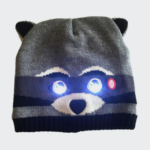 Bright Eyes Rusty the Raccoon Light-up Beanie