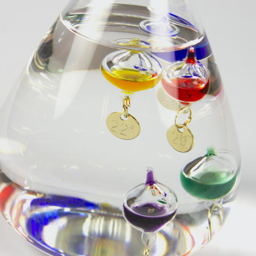 Rainbow Gallileo Thermometer - Teardrop-Shaped