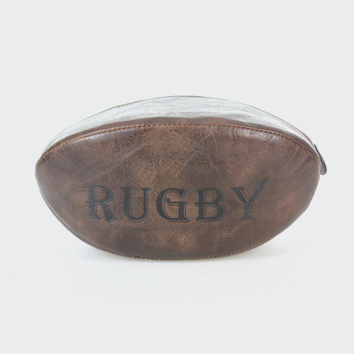 Leather Rugby Ball Wash Bag