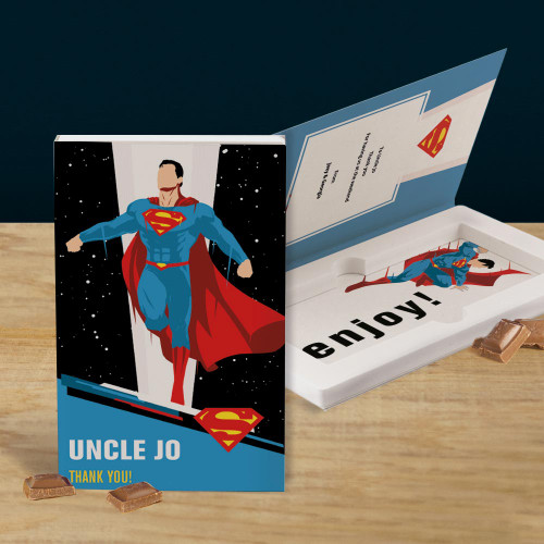 Personalised Superman Cadbury 110g Chocolate Card
