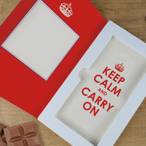 Personalised Keep Calm Cadbury 110g Chocolate Card