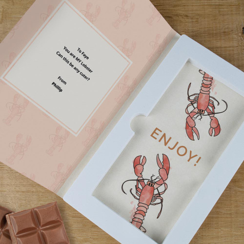 Personalised FRIENDS Lobster Cadbury 110g Chocolate Card
