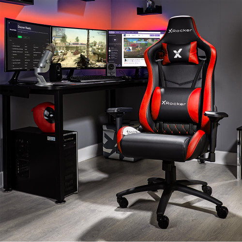 X Rocker Merlin Gaming Chair - Red