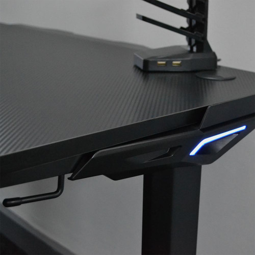 Outshine Gaming Entity Blue LED Gaming Desk