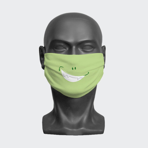 Green Cartoon Monster Mouth Face Mask - Kids' Size