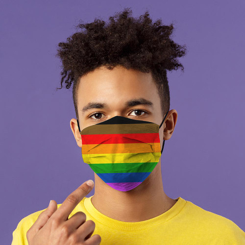 Pride Flag Face Mask with 2 Filters