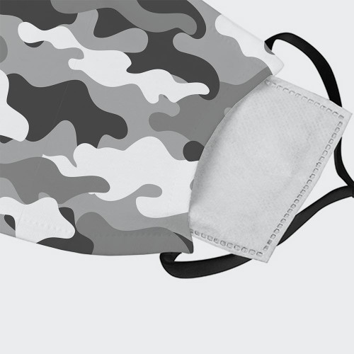 Snow Camo Face Mask with 2 Filters